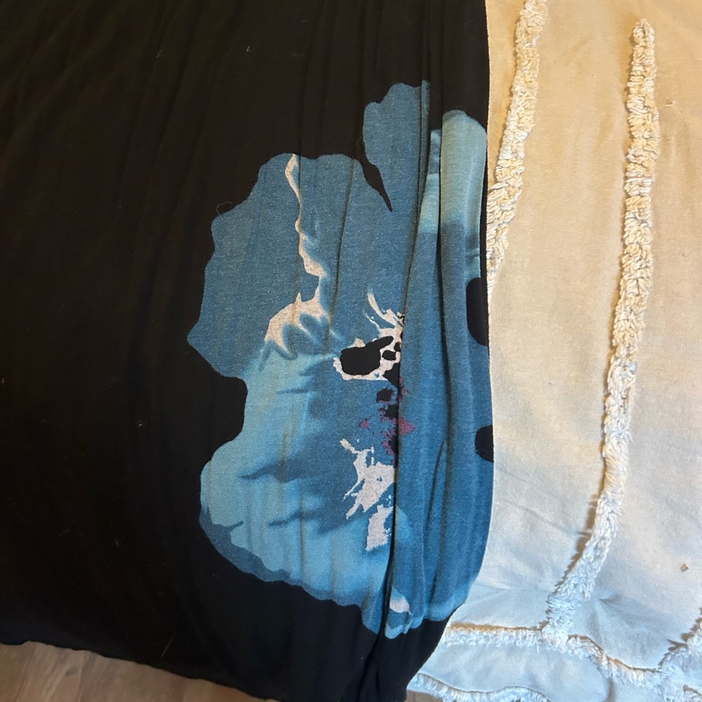 Moa Moa Black Strapless Maxi Dress with Blue Floral Accent - Picture 3 of 8